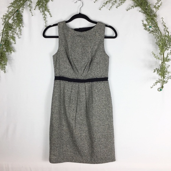 LOFT Dresses & Skirts - [Loft] Tweed Sleeveless Knee Length Gray Dress